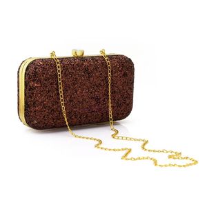 Beautiful Trendy <b>Glittering</b> Chocolate Clutch Purse for Women Evening Clutch <b>Bag</b> with Detachable Chain Strap for women Hand <b>Bags</b> - Product Image 5