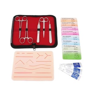 Complete Suture <b>Practice</b> Kit 3-Layer Silicone <b>Pad</b> Stainless Steel Instruments Manual Class I Medical Training for Students - Product Image 2