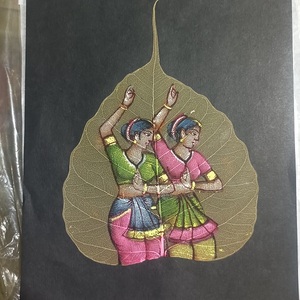 Peinture sur toile artisanale représentant des feuilles, art mural décoratif pour la maison, le salon, le bureau, objet cadeau fait main - Product Image 2