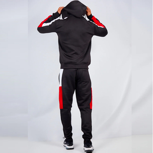 Wholesale Custom Mens Heavyweight Solid Zipper Kangaroo Pockets Gym Jogger Windbreaker <b>Set</b> Pakistan Eco-friendly Two Piece - Product Image 4