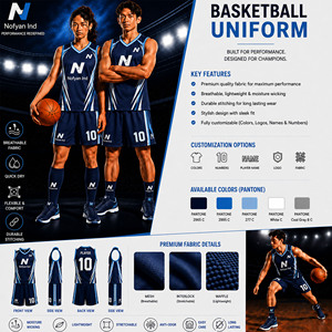 Ensemble d'uniformes de basketball bleu marine sur mesure 2026 – Maillot et short de sublimation OEM/ODM – Fabricant de vêtements de sport pour équipes de basketball - Product Image 3