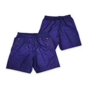 Shorts Bermuda pour homme, couleur unie violette, séchage rapide, taille élastique, avec poches zippées, style décontracté et sportif - Product Image 4