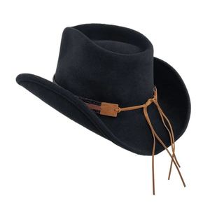 Sombreros Vaqueros de Cuero Genuino para Hombre y Mujer, Estilo Fedora Gambler - Product Image 5