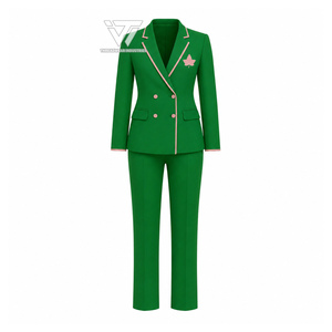 Alfa Griega Personalizada |   Kapa |   Ropa de la Hermandad Alpha, Traje Formal Elegante Bordado de Doble Botonadura |   Chaqueta Blazer y Pantalones - Product Image 1