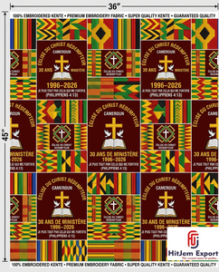 Tissu imprimé wax africain pour l'église, fabricant de textiles Kente sur mesure, fournisseur de tissus pour uniformes de chorale - Product Image 5