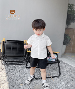 Ensemble décontracté d'été en gros pour garçons : tenue de pique-nique, chemises et shorts pour fêtes, vêtements de mode pour tout-petits garçons - Product Image 6