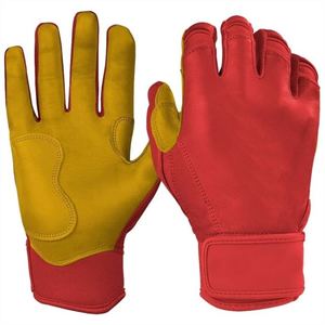 Gants de frappe de baseball en cuir de qualité supérieure, manchette longue, personnalisés, antidérapants, pour l'entraînement sportif des jeunes et des hommes - Product Image 4