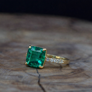 925 Sterling <b>Silver</b> <b>Emerald</b> Gemstone <b>Ring</b> For Women's - Product Image 2