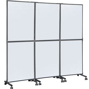 Panneau de séparation acoustique gris froid 72'' x 66'', lot de 3, séparateur de pièce de bureau, cloison de bureau gris froid - Product Image 1