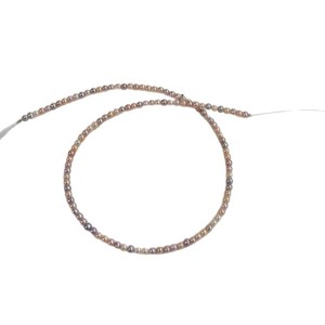 Perles d'eau douce naturelles de couleur bonbon, 3-4 mm, perles semi-finies pour collier fait main, perles en vrac, vente en gros - Product Image 5