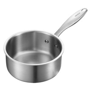 Cacerola de acero inoxidable de 1,5 Qt, tapa de vidrio, antiadherente, olla pequeña multiusos, horno, lavavajillas, mango ergonómico para - Product Image 1