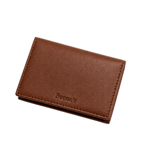 Beena's Microfiber Slim Foldable <b>Card</b> <b>Holder</b> <b>Wallet</b> Luxury Minimalist Design Daily Use Black Brown Red Beige Unisex - Product Image 2