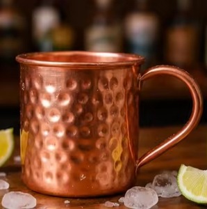 Pure Copper Moscow Mule <b>Large</b> Measure <b>Mug</b> & Hammered Finished for Metal Drinking <b>Mug</b> - Product Image 2