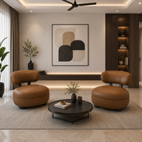 Sillón Moderno para Salón, Tela Premium, Espuma HR, Madera de Roble Americano, Diseño Contemporáneo para Sala de Estar