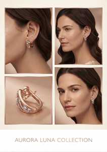 Pendientes de Diamantes Color Oro Rosa para Mujer, Estilo Vintage Art Deco, Corte Brillante Redondo - Product Image 3
