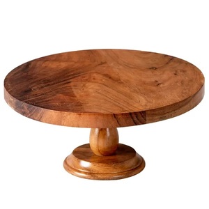 Support à gâteau en bois au design très tendance, plateau à gâteau en bois massif, outils pour gâteaux, à prix très abordable - Product Image 2
