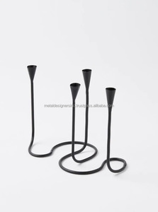 Chandelier en fer support décoratif métal noir tourbillon et Zig Zag Multi Designs pour la maison et les cadeaux de Noël - Product Image 2