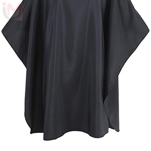 IMANS ENTERPRISES Cape de coiffure confortable en polyester résistante à l'eau, tablier de coupe de cheveux noir pour barbier - Product Image 3