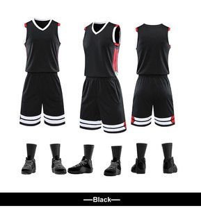 Ensemble de maillot de basket sans manches personnalisable avec short à taille élastique pour adultes unisexe, séchage rapide, évacuation de l'humidité, polyester - Product Image 1