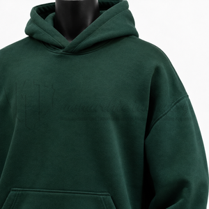 Sudadera con Capucha para Hombre, Color Verde Oscuro, Corte Regular, Felpa de Algodón, con Logotipo en la Manga Izquierda, Estilo Casual para Otoño - Product Image 6
