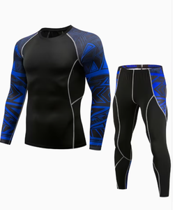 Conjunto Deportivo de Compresión para Hombre, Secado Rápido, Elástico, Ecológico, Spandex/Nylon, Ropa Deportiva de Invierno para Gimnasio, Ropa Interior Deportiva Larga - Product Image 5