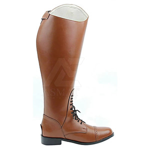 Botas de equitación impermeables de cuero para hombre, botas ecuestres altas para montar a caballo y entrenamiento al aire libre. - Product Image 3