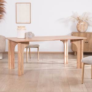 Mesa de comedor Vandana Ivory Edge de 180 cm, diseño escandinavo Alba en acacia maciza blanqueada - Product Image 1