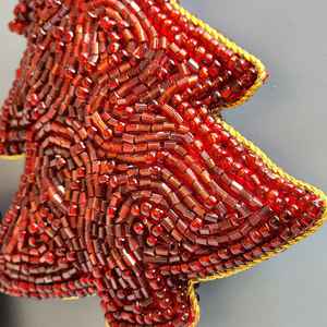 Breloque de sac moderne et tendance avec perles de rocaille et broderie artistique, breloque de sac brodée personnalisée avec perles multicolores - Product Image 6