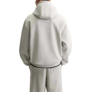 High Quality Men Heavyweight Oversized <b>Hoodie</b> Sweatsuit Set Plain Cotton Fleece Jogger Tracksuit Two Piece Streetwear ClothingHi - Product Image 3