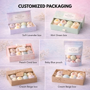 Handmade Natural Organic Lavender <b>Bath</b> Fizzies <b>Bath</b> Balls Reducing Anxiety Skincare Relaxing Colorful Luxury Gift Box Dried - Product Image 6