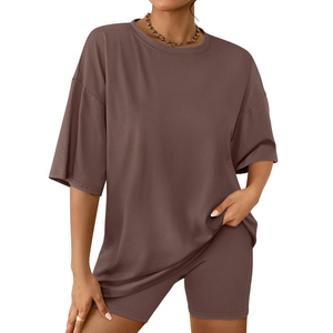 Ensemble court ample et léger de haute qualité pour femme, respirant, idéal pour l'été, avec haut de sport à manches courtes - Product Image 5