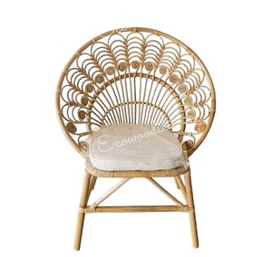 Encantadora Silla Infantil de Ratán Moderna, Minimalista, Ecológica, Duradera y Portátil, Sillón de Mimbre Hecho a Mano, Linda Silla para Dormitorio Infantil - Product Image 1