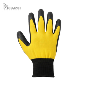 Custom Heavy Duty Latex Coated <b>Gloves</b> Non-Slip Crinkle Latex Palm Coated Seamless <b>Knit</b> Elastic Wrist Garden Work <b>Gloves</b> - Product Image 1