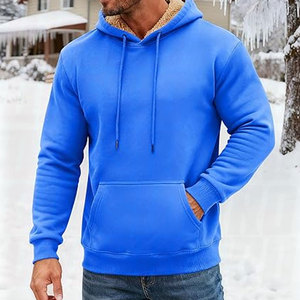 Sweat-shirt à capuche épais pour homme, en polaire sherpa, avec impression DTF, idéal pour l'hiver - Product Image 3