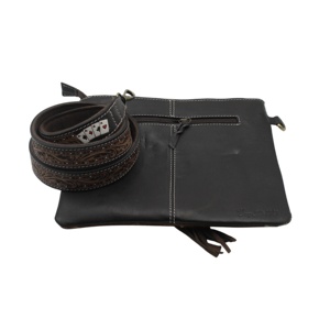 Bolso de Hombro de Cuero Vacuno Genuino con Flecos Estilo Occidental, Cierre de Cremallera, Estilo Casual, Capacidad de 1-1.9L, Diseño Floral - Product Image 5