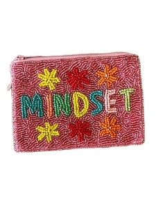 Cartera con cremallera de lona con cuentas doradas para mujer, bolso de mano de verano de estilo bohemio bonito, monedero hecho a mano, artesanía bordada, costura - Product Image 6