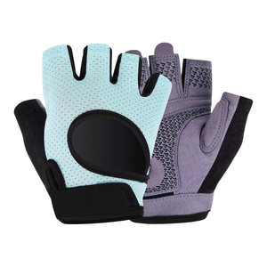 Breathable <b>Half</b> Finger Weightlifting Gloves With Padded Palm Anti <b>Slip</b> Grip Mesh Fabric For Gym Fitness Strength Training - Product Image 1