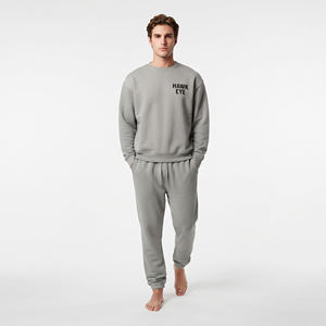 Ensemble de survêtement décontracté deux pièces pour homme, sweat-shirt et pantalon de jogging, col rond, streetwear, vêtements de sport, logo personnalisé, fabrication en gros - Product Image 3