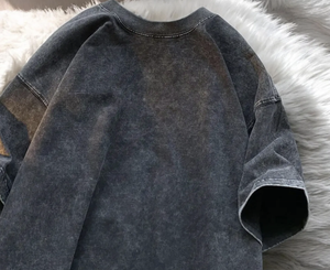 Unisex 100% Cotton Heavyweight <b>Acid</b> Wash T-Shirts Boxy <b>Drop</b> Shoulder Oversized Vintage Look Solid Long Loose Autumn - Product Image 1