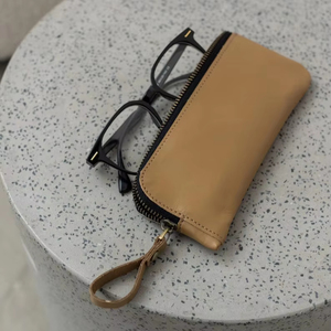 Distressed Genuine Leather <b>Sunglasses</b> <b>Case</b> Classic Luxury Vintage Water Resistant Handmade Eyewear Protector Wholesale Pouch - Product Image 1