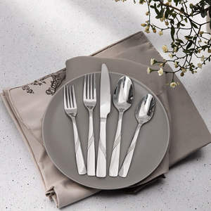 Ensemble de couverts en acier inoxydable avec finition mate |   Vaisselle de fête durable pour des dîners élégants - Product Image 2