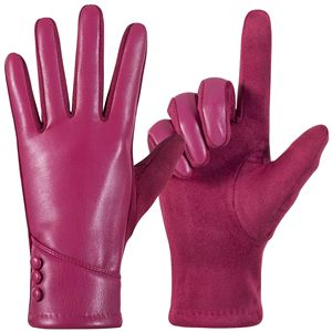 Leather <b>Gloves</b> Wrist Length Purple Casual Fashion Wear Plain Style High Quality Custom Made Leather Fashion <b>Gloves</b> For Men's - Product Image 6