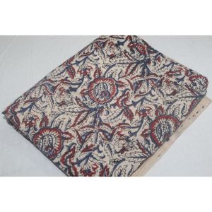 Latest Jaipuri Hand Block Printed Fabric Suppliers 100% Cotton Fabric Soft Natural Hand Printed Fabric by the Yard - Product Image 3
