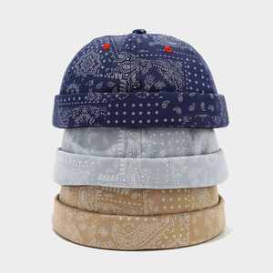 Gorra de béisbol retro artística con estampado de cachemira para mujer, gorros Docker personalizados sin visera con diseño de flor de cachemira para hombre, para exteriores y estilo urbano. - Product Image 3