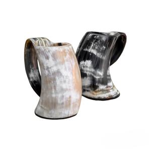 100% qualité naturelle avec 100% tasse de corne à boire viking chaude anti-fuite tasse de corne de Noël tasse de corne à boire faite à la main naturelle - Product Image 5