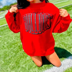 Pink Oversized <b>Mock</b> <b>Neck</b> Turtleneck Sweatshirt Glitter Mama Print Fleece Pullover Unisex Autumn Wear - Product Image 3