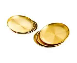 Ensemble de sous-verres en laiton faits à la main, forme ronde, pour la maison et l'hôtel, au meilleur prix - Product Image 3