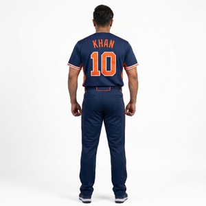Maillot de baseball Henley en maille 100 % polyester de qualité supérieure à deux boutons, logo personnalisé, uniforme pour équipes universitaires, OEM - Product Image 2