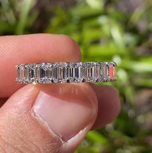 Tennis Band Ice Out Eternity <b>Ring</b> for Women <b>Men</b> | Lab Grown Diamond Wedding Band | Luxury Gold IGI Certified Iced Jewelry - Product Image 2