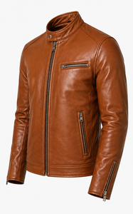 Veste en cuir de haute qualité pour hommes, très élégante et stylée - Product Image 3